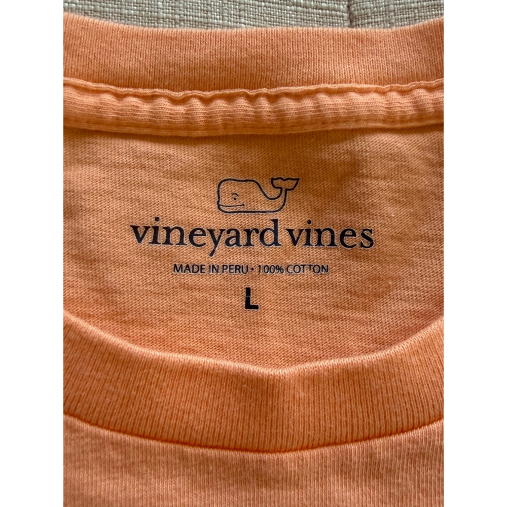 Men's Vineyard Vines Short Sleeve Tee L Orange Blue Paddleboard - Picture 3 of 7